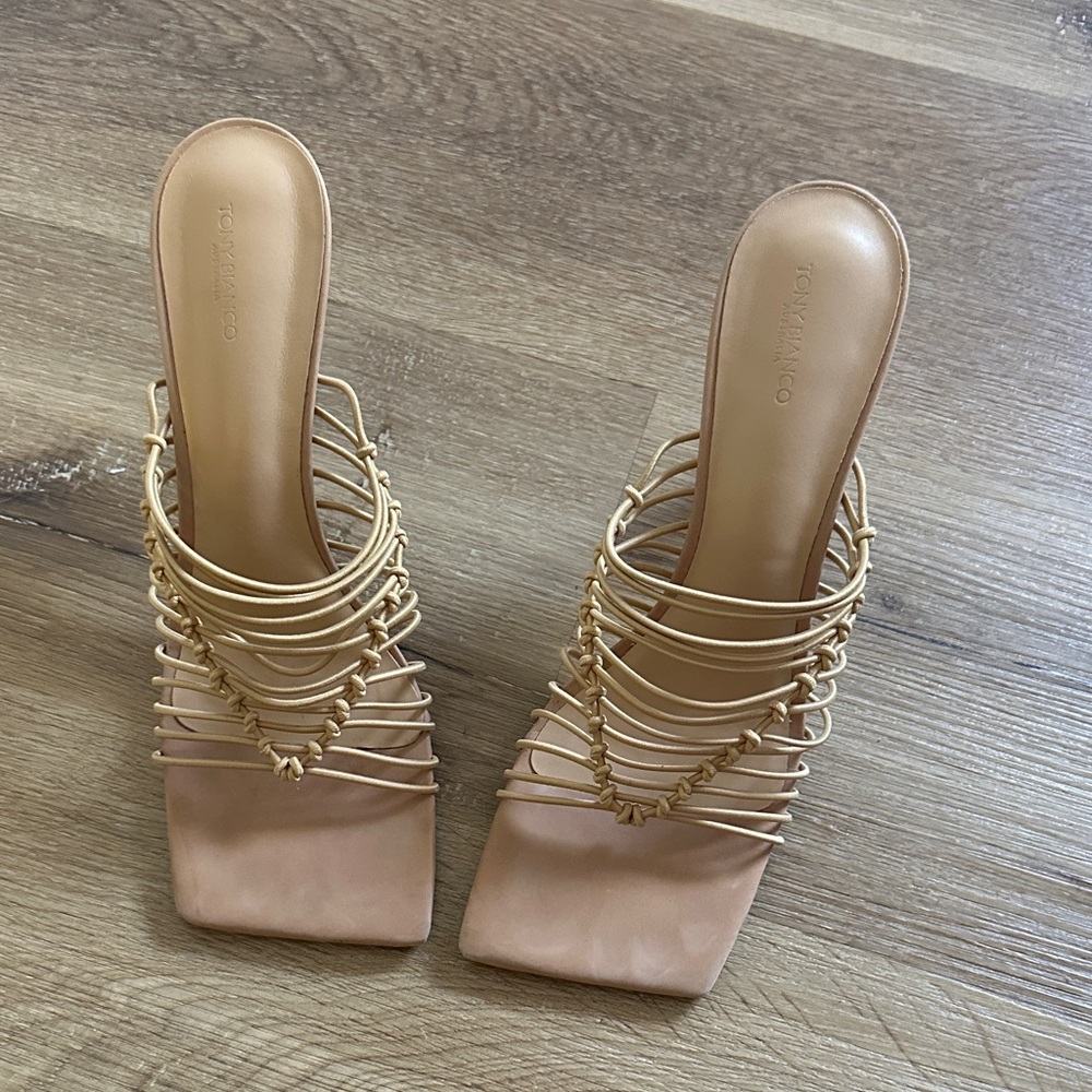 Tony Bianco Tan Strappy Heels